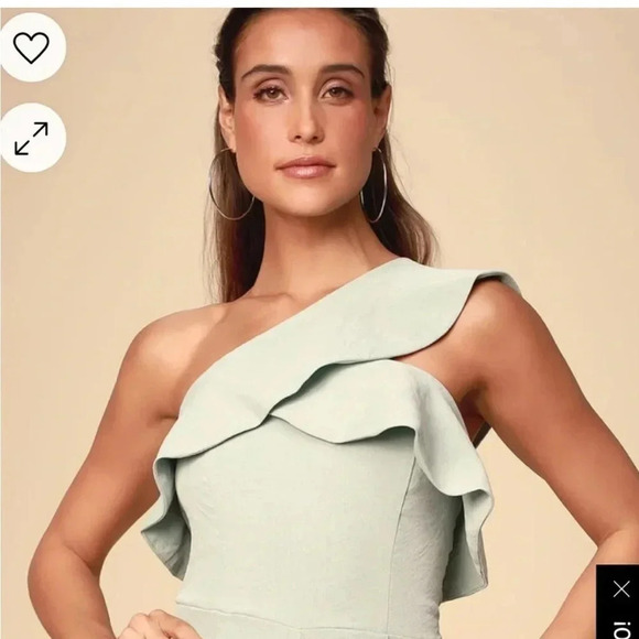 Lulus butterfly effect sage green ruffle jumpsuit - Picture 2 of 12